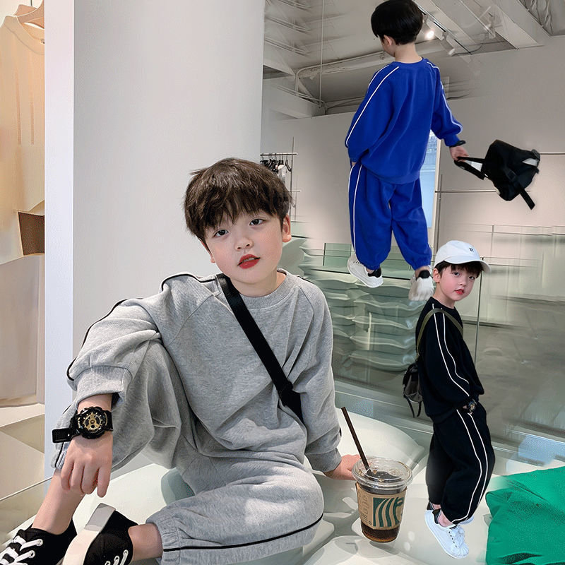 男童秋装套装2021新款帅气潮装儿童运动裤子宝宝春秋款长袖两件套