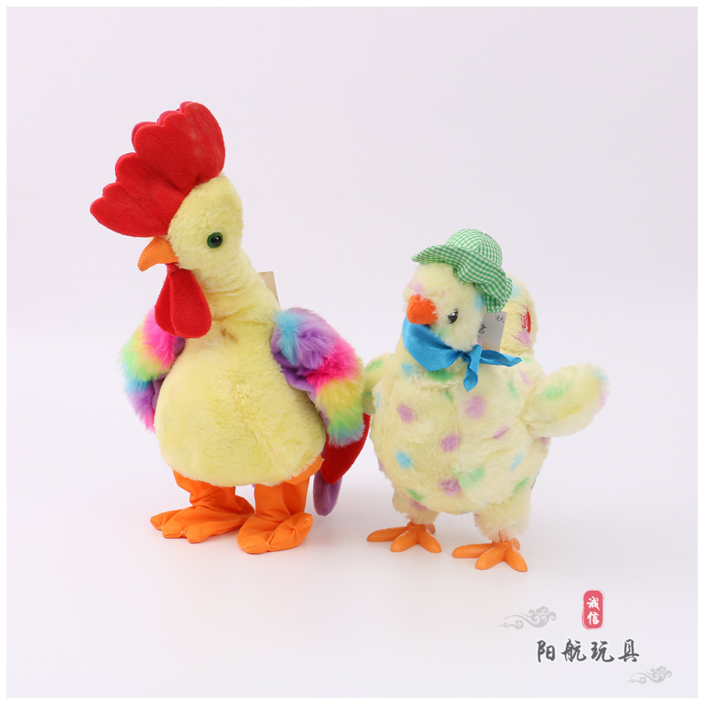 电动毛绒下蛋鸡玩具唱歌跳舞卡通玩具儿童生日礼物