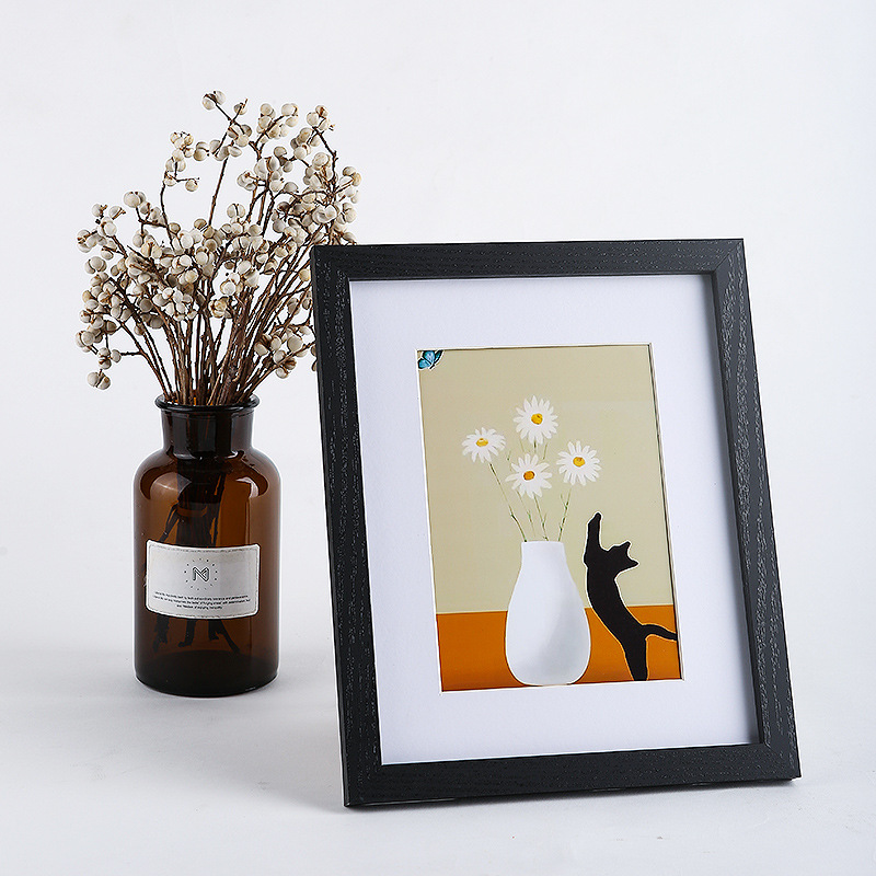 仿实木简约现代木质相框批发挂墙摆台A4A3装裱画室素描画框照片墙