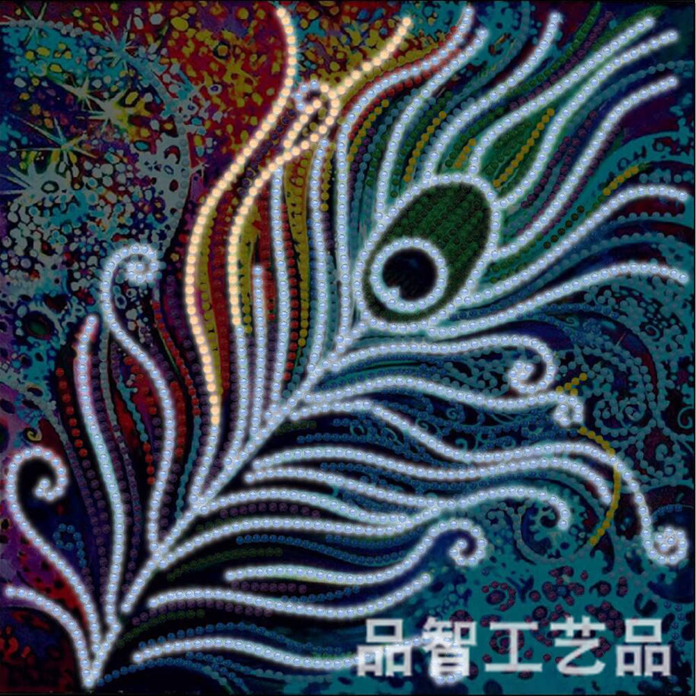 5d手工跨境diy跨境夜光钻石画神秘之眼挂画 软装客厅装饰画点钻画