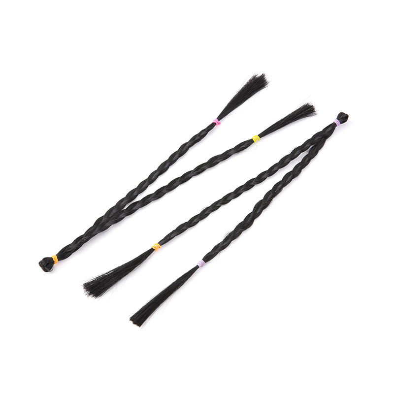 儿童假发小辫子国内外小女孩头饰马尾仿真发假发辫子配件厂家直销