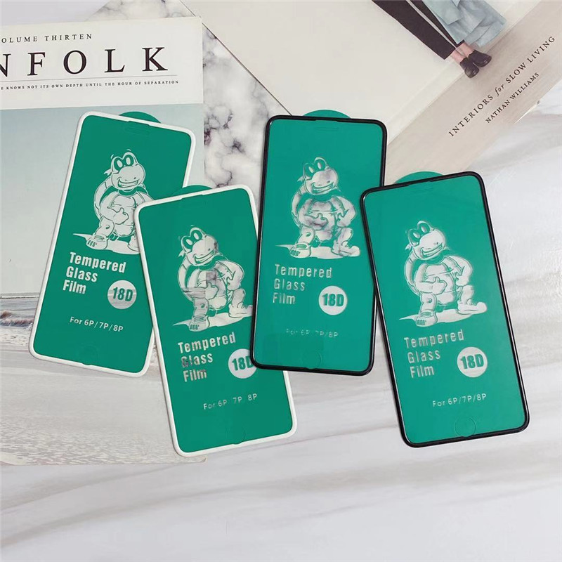 适用OPPO RENO5/6 18D气囊防摔钢化膜A55/A93/A8/A11不易碎边贴膜