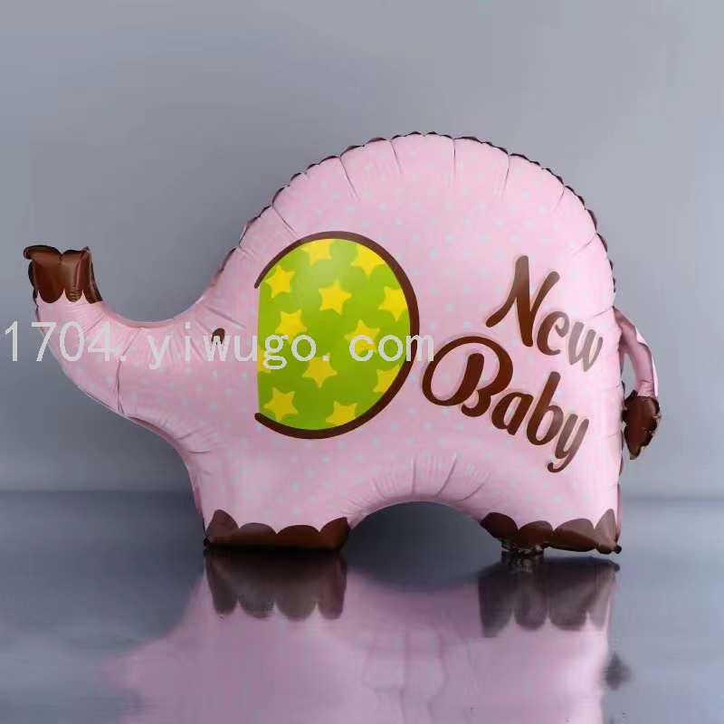 儿童可爱小象铝膜玩具生日气球卡通可爱背景墙气球装饰