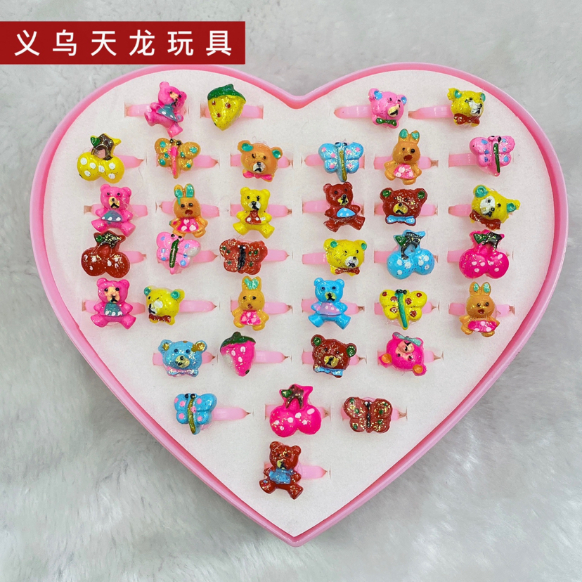 儿童饰品戒指卡通动物戒指宝宝指环儿童戒指批发