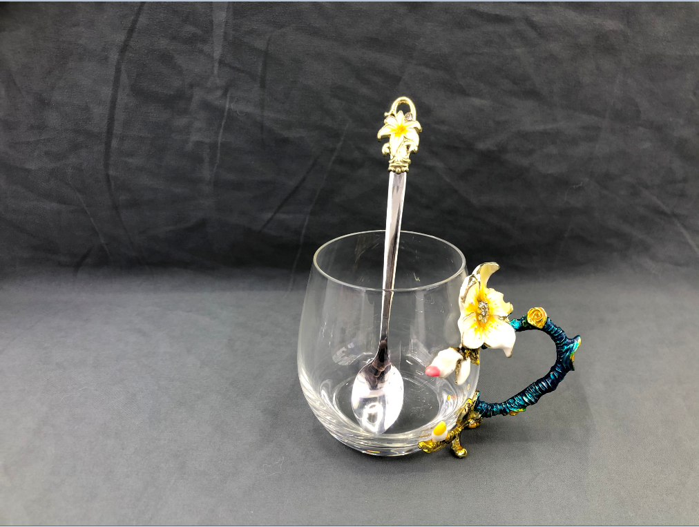 珐琅杯带盖子   珐琅杯带碟子