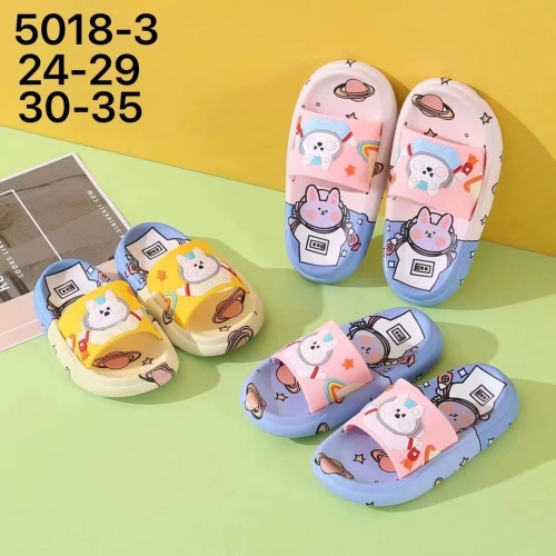 Children‘s Cartoon Slippers Male and Female Baby One-Word Sandals Flat Non-Slip Outer Wear Cute Slippers Foreign Trade Domestic Sales