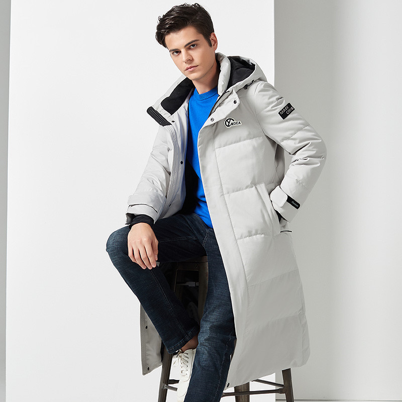 羽绒服女202年冬季新款女士白鸭绒情侣款派克服中长款女士羽绒服