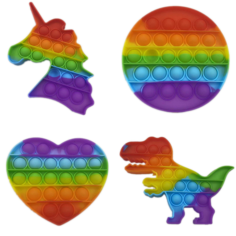 小号彩虹独角兽恐龙桃心圆形灭鼠先锋泡泡乐亲子互动儿童益智玩具