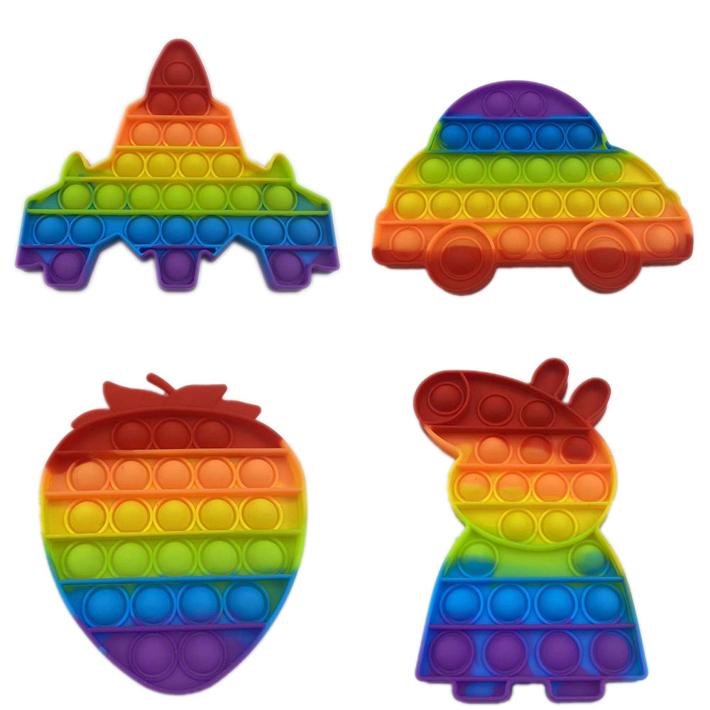 小号彩虹飞机汽车草莓小猪佩奇灭鼠先锋儿童泡泡乐互动益智小玩具