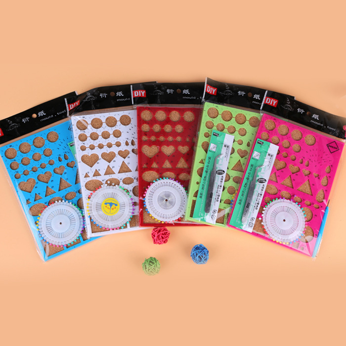 欣乐厂家衍纸模板四件套 新手初学diyi模板衍纸套装工具尺