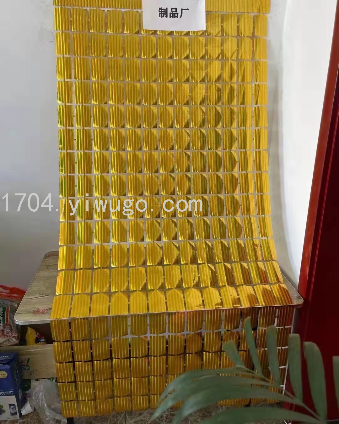 新款方块印刷雨丝帘生日派对圣诞聚会装饰雨丝帘