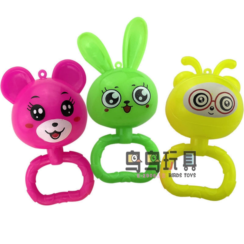 发光玩具手环笑脸小兔小熊带哨子捏下就响摇摇乐儿童玩具地摊热卖