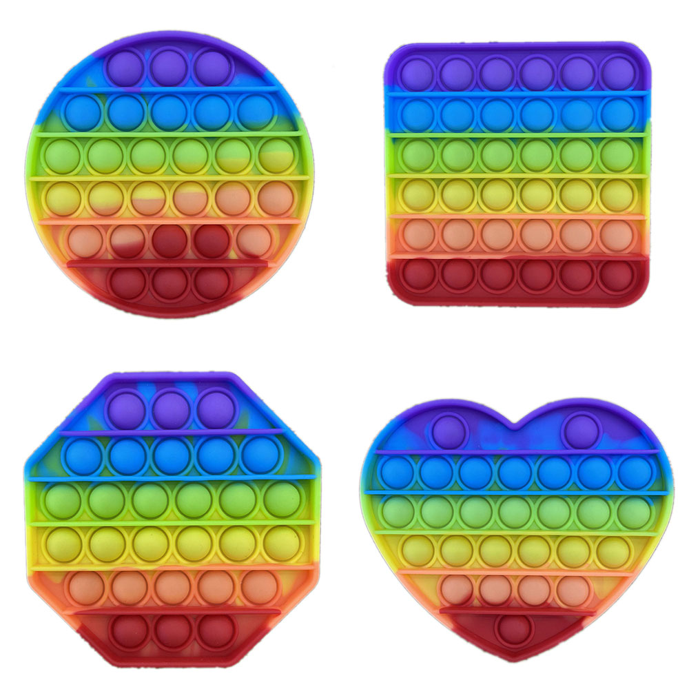 彩虹马卡龙夏威夷色圆形正方形八角形桃心形灭鼠先锋儿童益智玩具