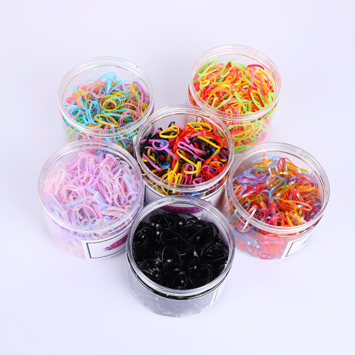 storage box strong pull continuous disposable rubber band color hair band small rubber band strong pull continuous children hair rope wholesale
