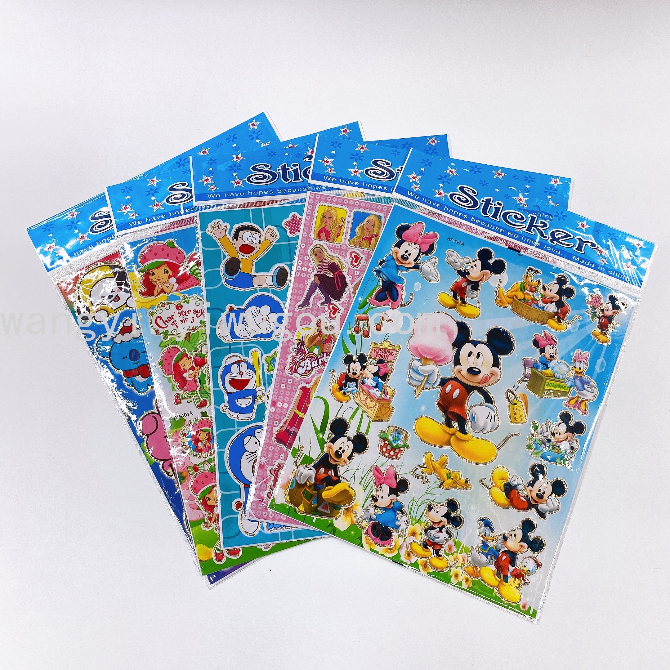 新款跨境20*25金卡 BTS 卡通公主 烫金贴纸 PVC不干胶金卡贴纸 AP