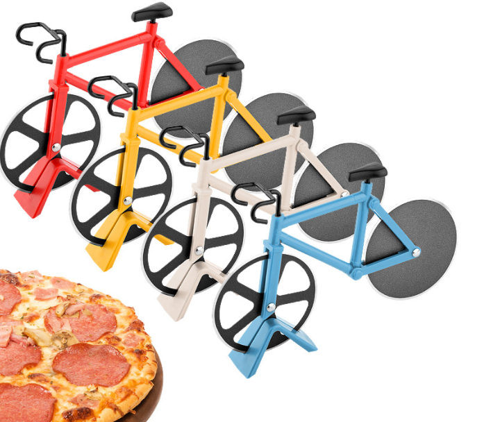 自行车披萨切创意不锈钢滚刀外贸专供