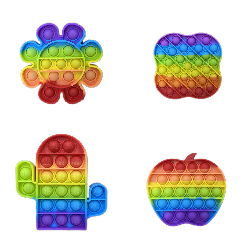 彩虹马卡龙夏威夷色花朵四叶草仙人掌苹果植物灭鼠先锋泡泡乐玩具