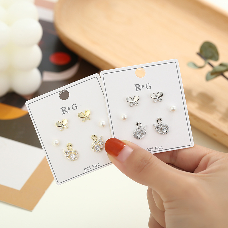 耳钉套装2021年新款潮女简约小巧精致高级感气质网红耳环珍珠耳饰