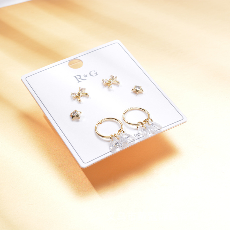 s925银针微镶锆石水钻新款耳钉环保珍珠耳饰高级感心动饰品耳环女