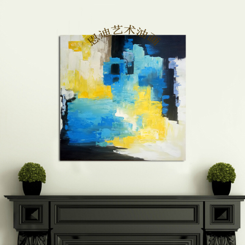 abstract color block pure oil painting handmade painting modern abstract home hotel hanging picture