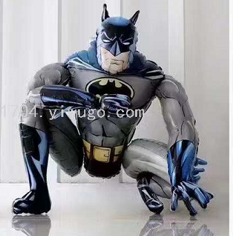 卡通3D立体蝙蝠侠蜘蛛侠铝膜气球生日派对场景装饰布置