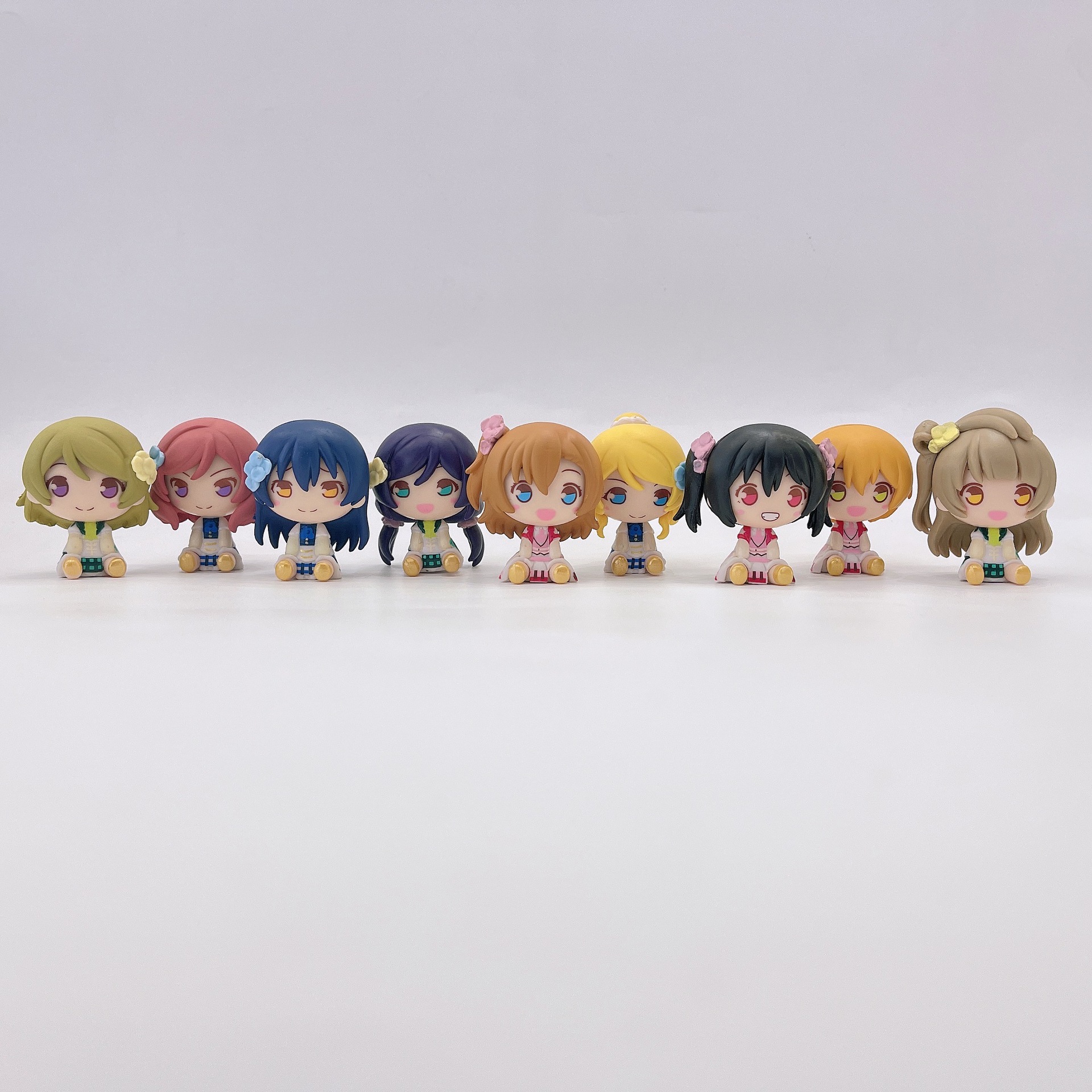 LoveLive学园偶像模型摆件 Q版坐姿蛋糕车载扭蛋抓机盲盒公仔玩偶