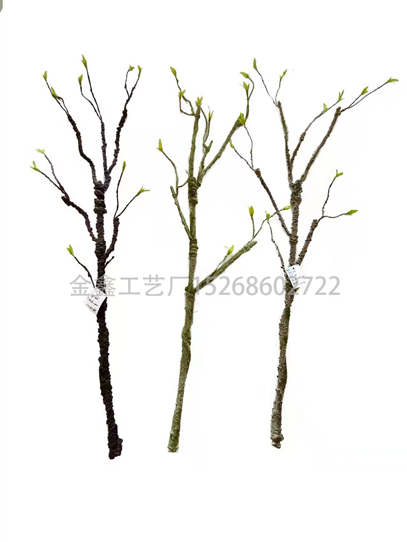 仿真嫩叶发泡树枝小须枝婚庆仿真花绿植藤蔓藤条客厅壁挂插花假花