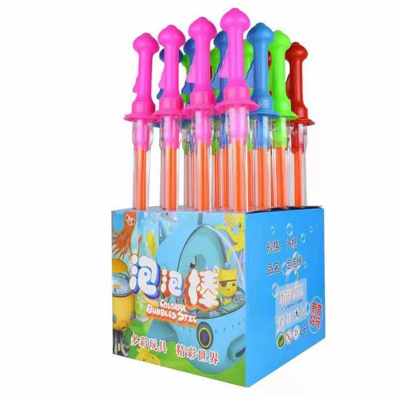 批发卡通七彩泡泡棒泡泡液浓缩儿童泡泡玩具六一节儿童玩具小礼品