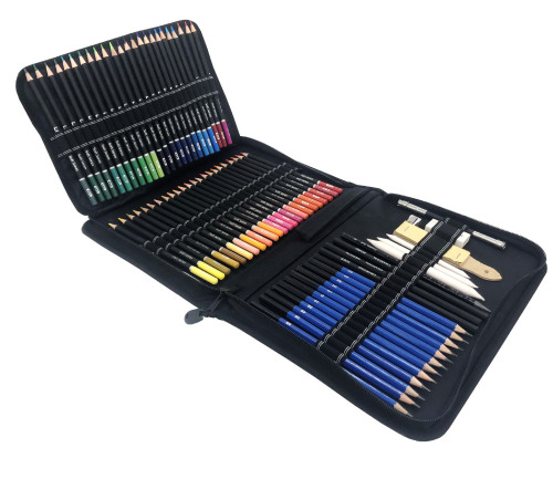 Source Factory 95 Pieces Professional Color Pencil Set Value Art Painting Tools Sketch Set Brush 