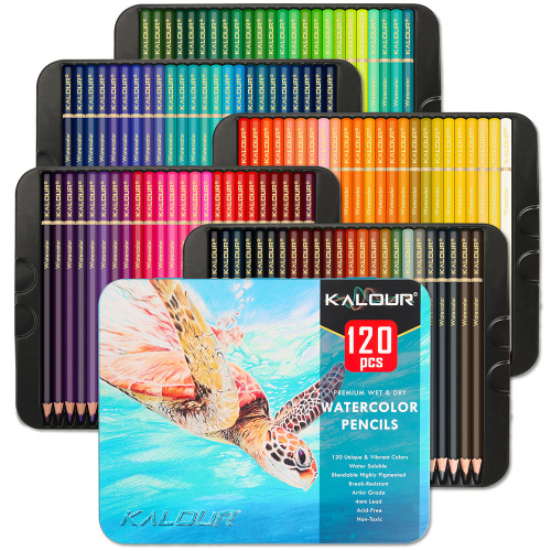 source factory promotion 72 colors 120 colors water-soluble colored pencil art brush color lead painting set wholesale