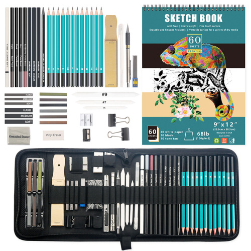 source factory 50 sketches lead tool set highlight metal pen carbon pen drawing art sketch pencil set