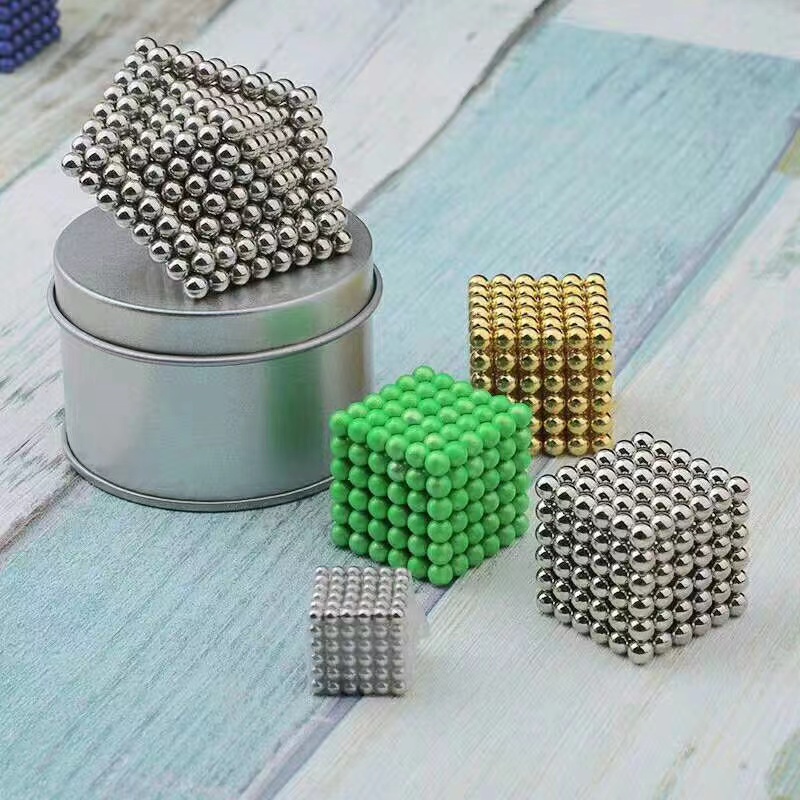 银色巴克球磁力珠圆球积木磁铁珠吸铁石巴克魔力拼搭益智玩具