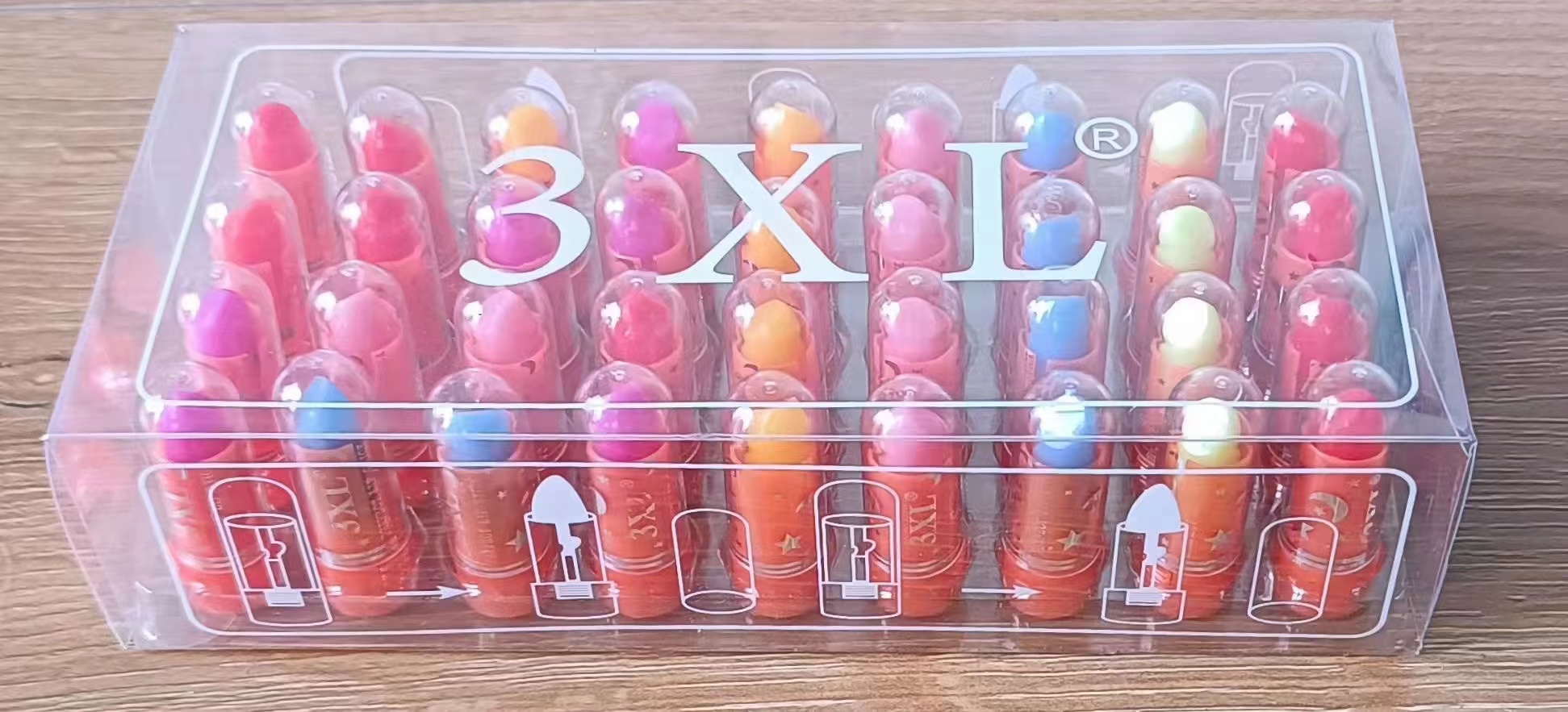 跨境热销36入盒装变色口红儿童美妆化妆品口红唇膏玩具批发