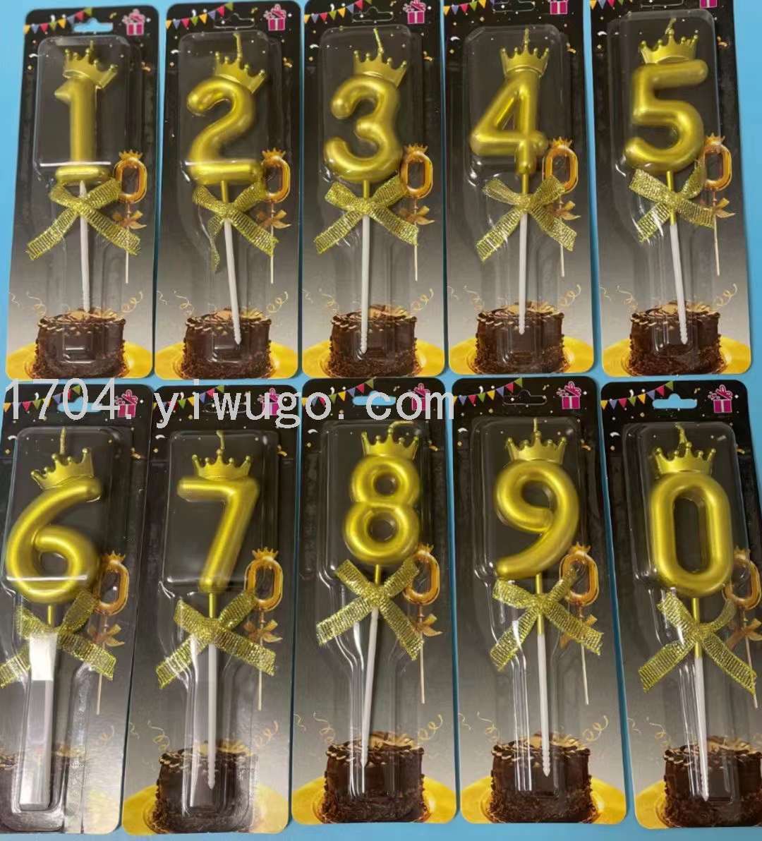 皇冠数字蝴蝶结蛋糕插排蜡烛网红ins创意生日蛋糕蜡烛