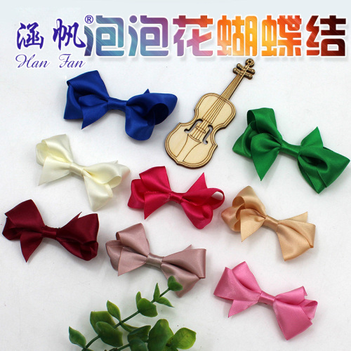 rainbow thread bow barrettes foreign trade children headwear hair accessories bubble flower bow