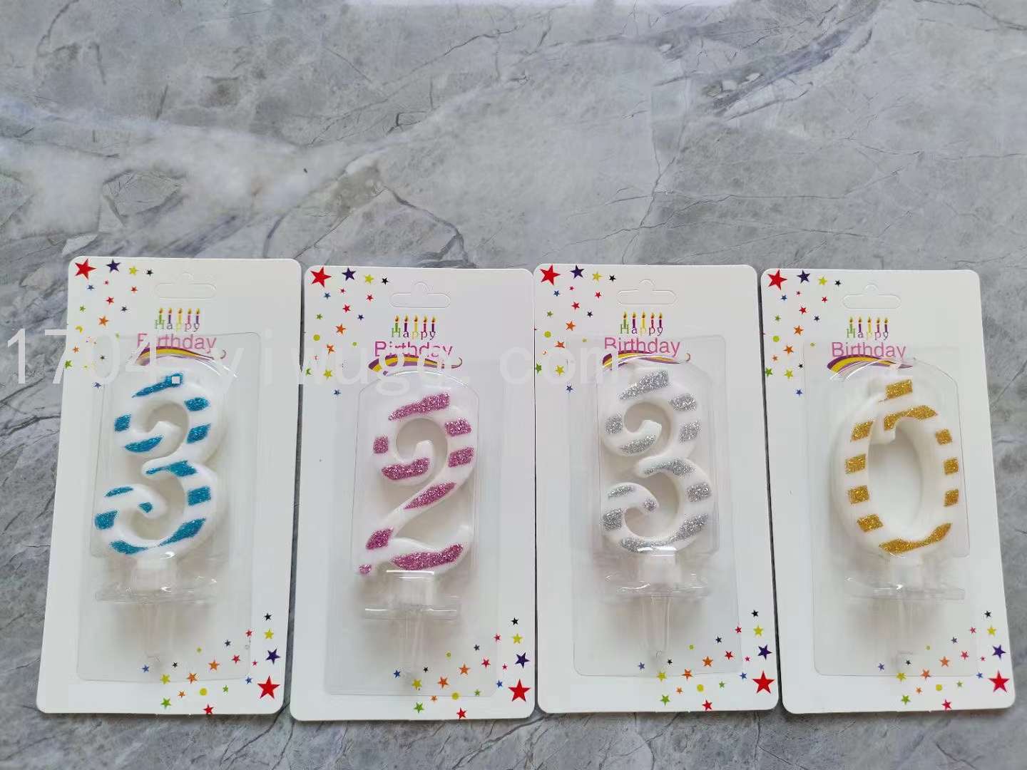 新款生日蜡烛蛋糕专用0-9数字蜡烛派对 happy birthday