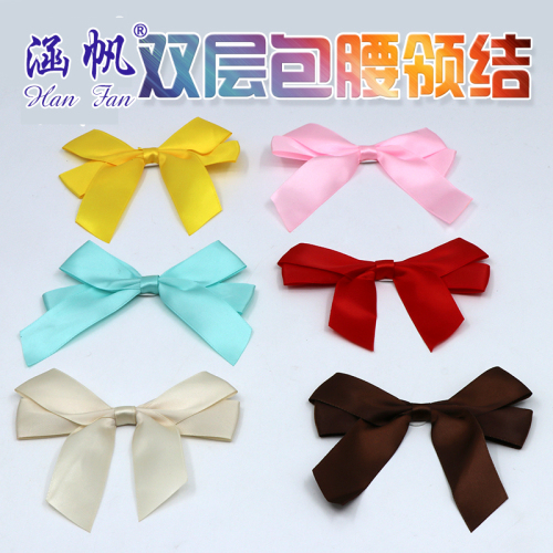 factory direct high-grade polyester ribbon bow plus double-sided adhesive decorative gift box bottle cup decoration