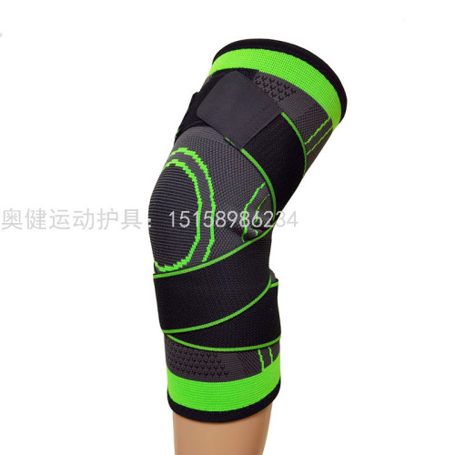Sports Knee Pads Winding Bandage Pressurized Adjustable Knee Support Cover Basketball football Strap Protective Equipment Fitness Leggings 