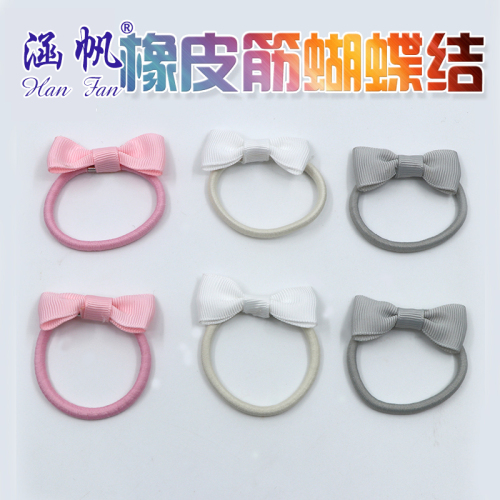 Ribbed Band Waist Bow Tie Rubber Band Headdress Bow Tie in Stock Water Cup Bottle Bouquet Decoration Accessories