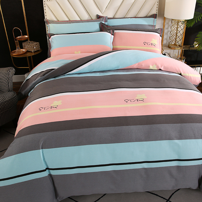 厂家批发加厚纯棉磨毛四件套新款秋冬全棉学生宿舍三件套床上用品