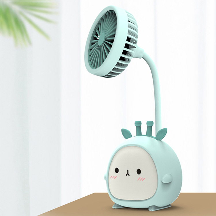卡通小风扇可爱小夜灯动物软管调节usb两用儿童礼品创意活动礼品