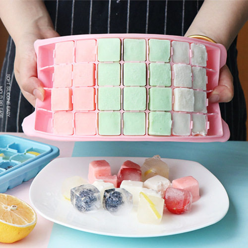 In Stock Wholesale 24 36 Square Big Ice Tray Ice Maker Ice Cube Box Mold Easily Removable Mold