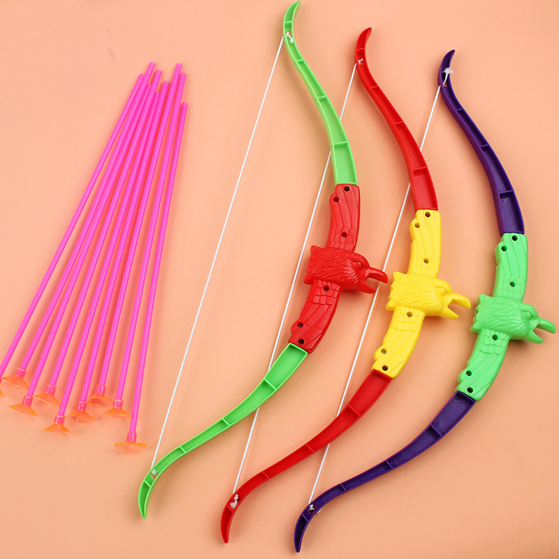 儿童老鹰吸盘弓箭套装男孩射击大号塑料软弹弓箭地摊夜市玩具批发