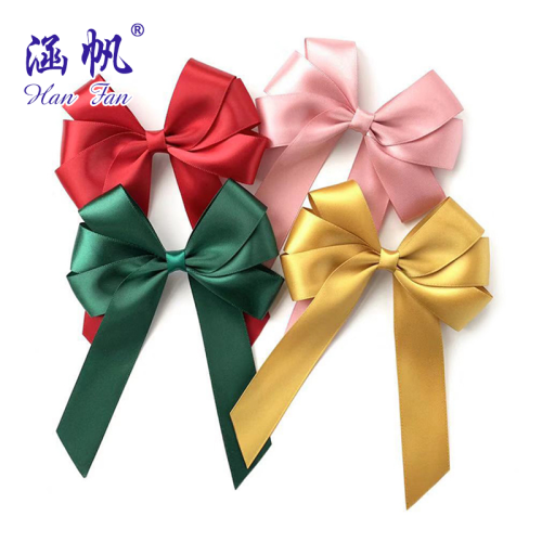 Solid Color Handmade Bow Tie Versatile Children‘s Clothing Double-Layer Bow Tie DIY Handmade Bow Wholesale