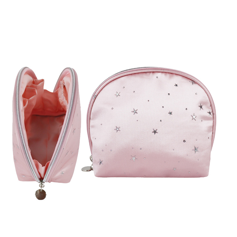 可爱化妆包套装小号ins超火精油口红收纳包 丝绒刺绣手拿零钱包女