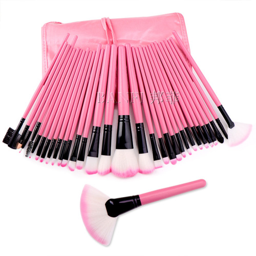 32 makeup brushes set wooden handle with brush bag makeup brush beauty tools foreign trade spot wholesale