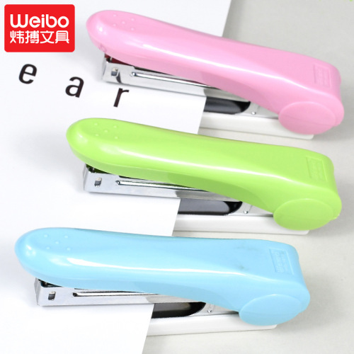 Weibo Simple Stapler Medium Small and Labor-Saving Do Not Hurt Hands 10# Stapler Student Office Stationery Wholesale 