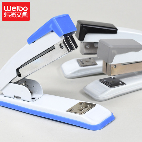 Weibo Creative Simple Stapler Small Easy Labor-Saving and Portable Learning Office Bookbinding Machine Metal Durable