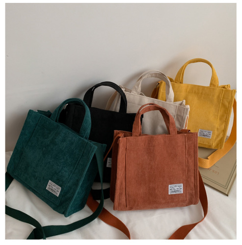 women‘s bag corduroy small square bag south korea ins bag handbag shoulder bag crossbody bag
