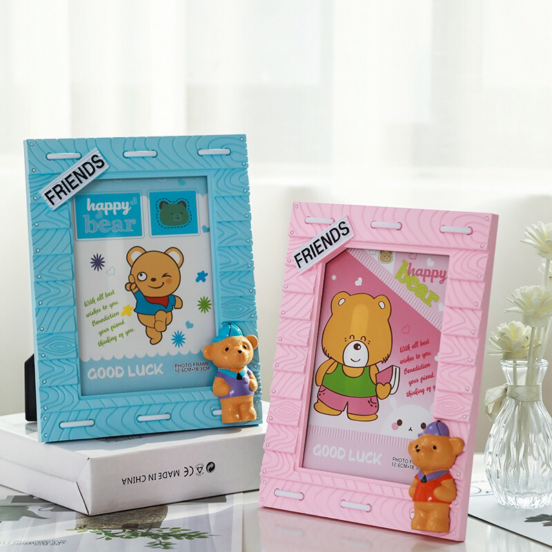 浩涛相框 卡通相框HT-LM7567彩绘熊7寸（2色）